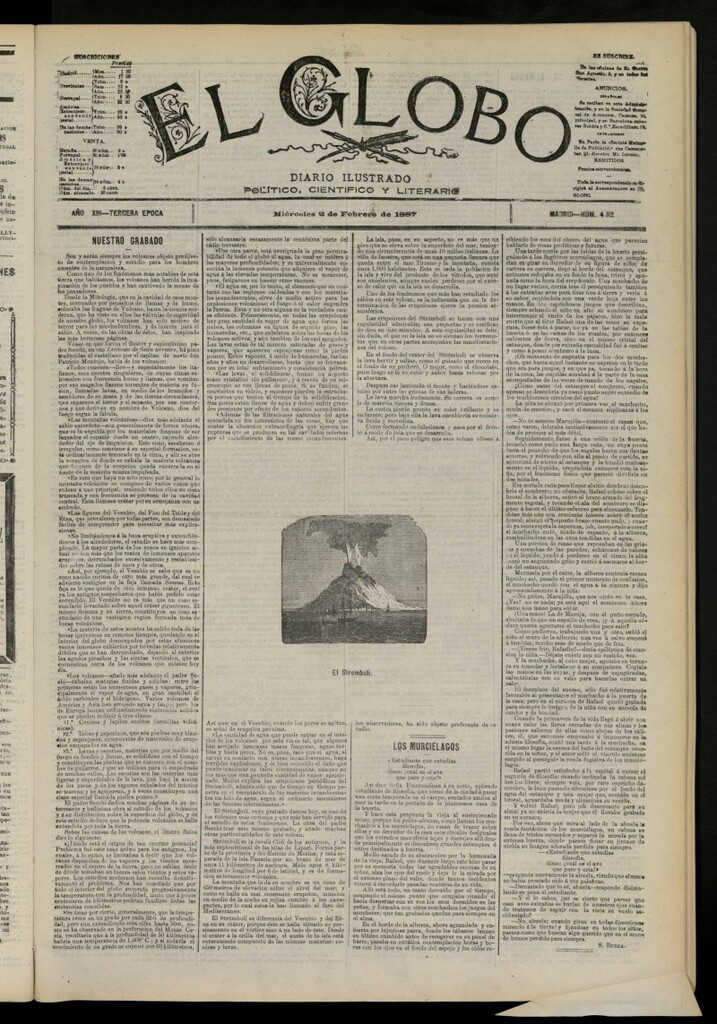 Miniatura de El Globo : diario ilustrado del 2 de febrero de 1887, nº 4112