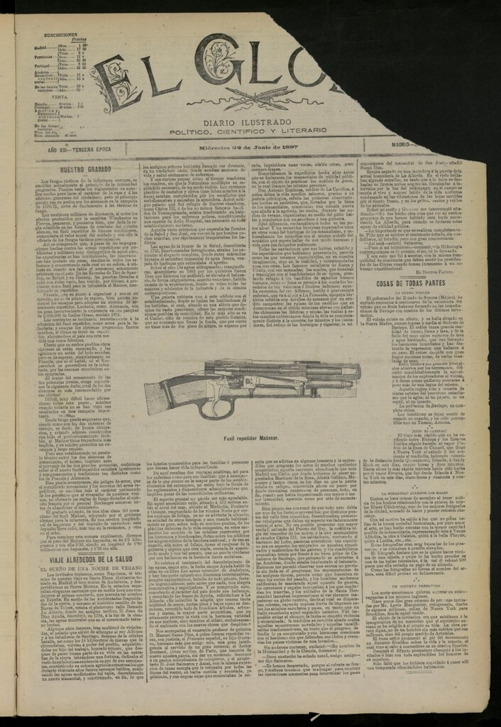 Miniatura de El Globo : diario ilustrado del 22 de junio de 1887, nº 4251