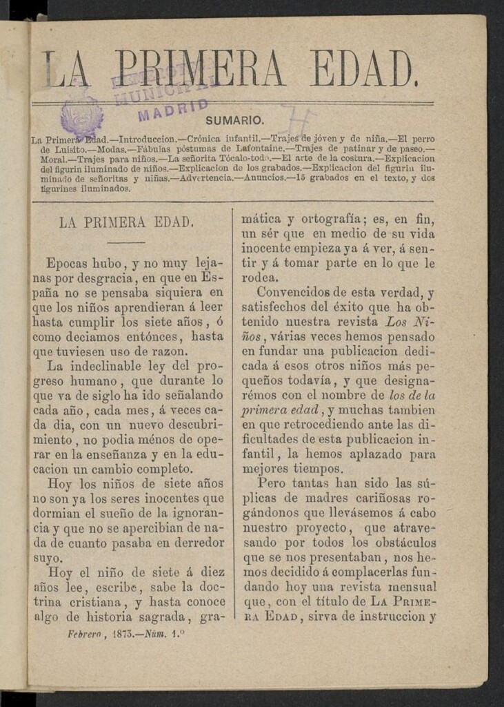 Miniatura de La Primera Edad