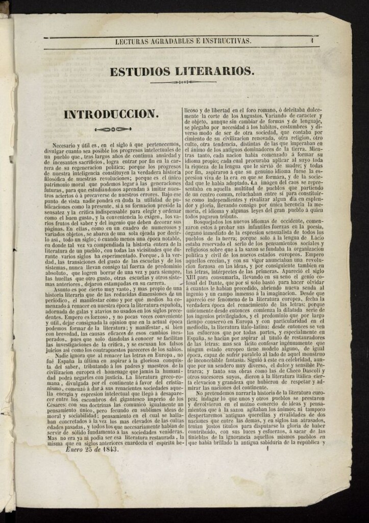 Miniatura de Museo de las familias: periódico mensual del 25 de enero de 1843