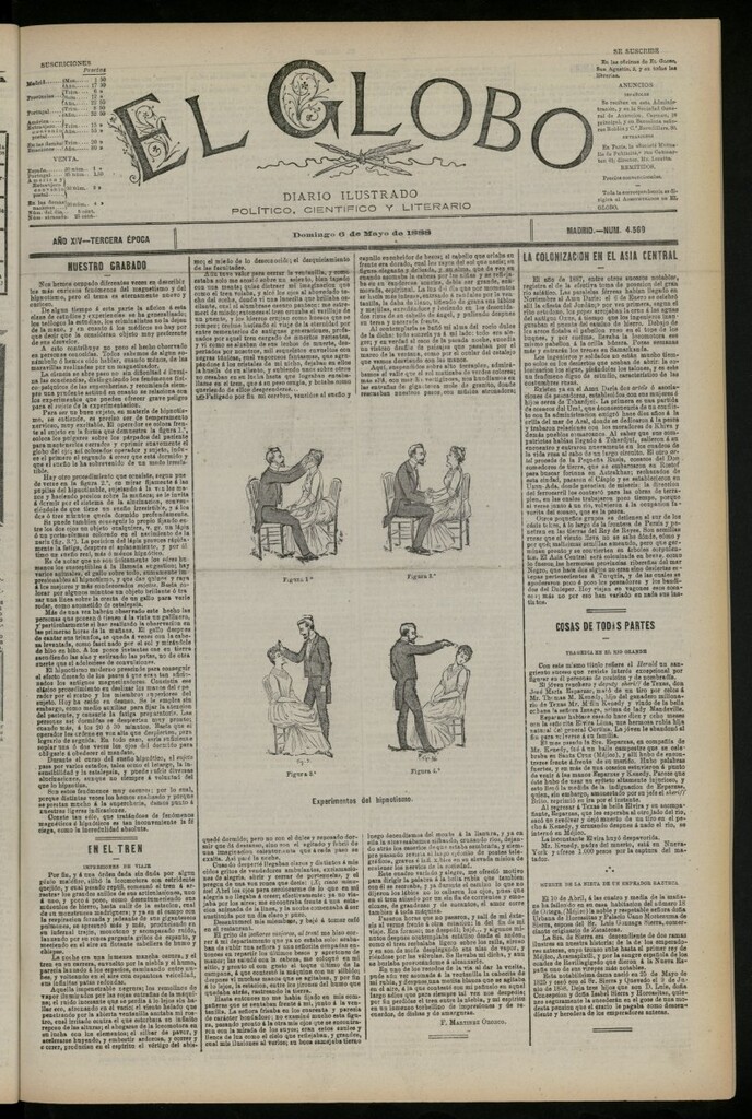 Miniatura de El Globo : diario ilustrado del 6 de mayo de 1888, nº 4569
