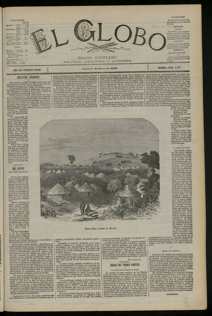Miniatura de El Globo : diario ilustrado del 7 de mayo de 1888, nº 4570