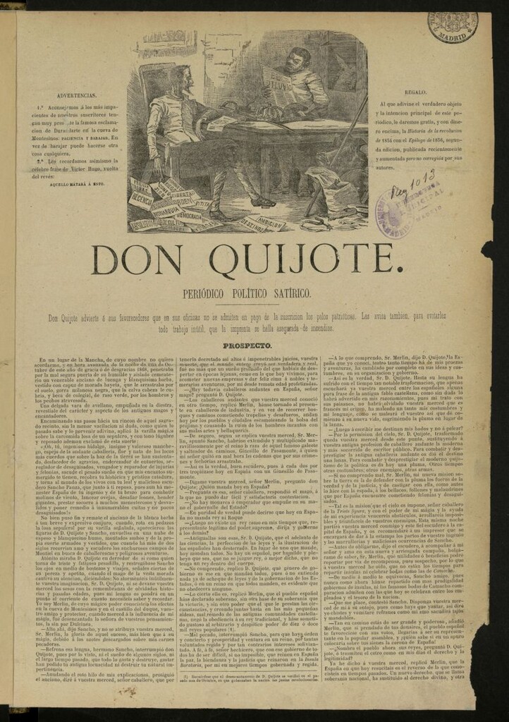 Miniatura de Don Quijote : periódico político satírico
