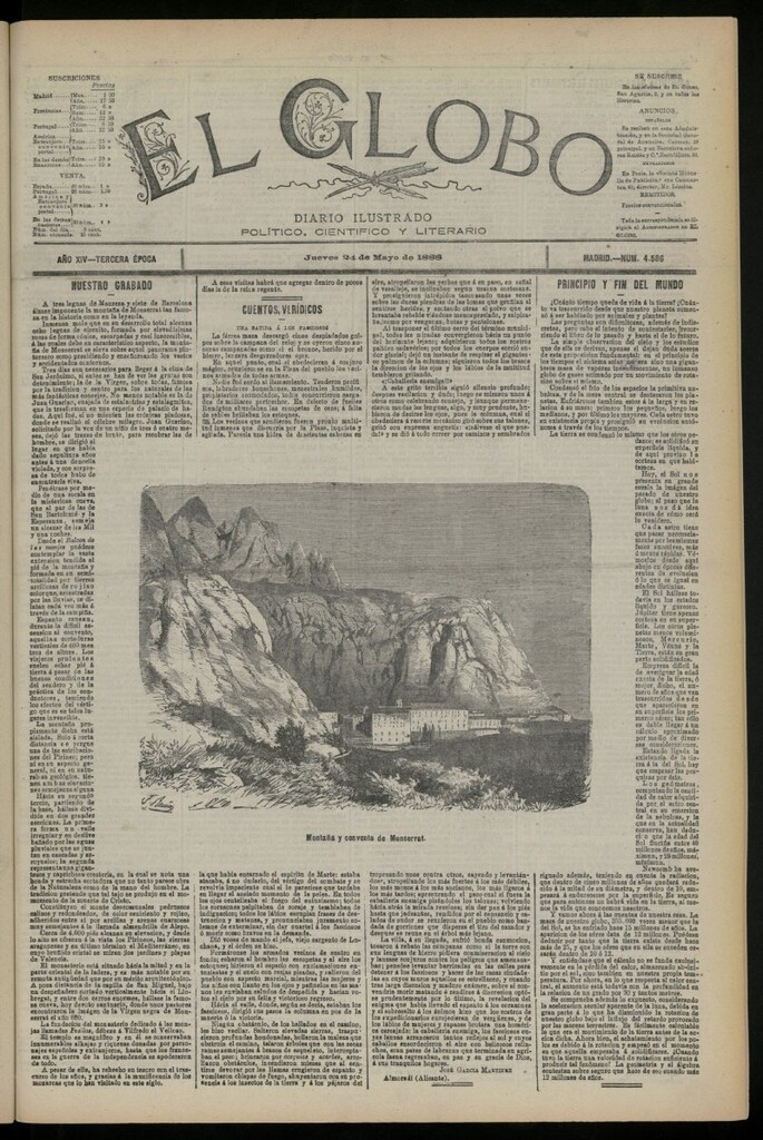 Miniatura de El Globo : diario ilustrado del 24 de mayo de 1888, nº 4586