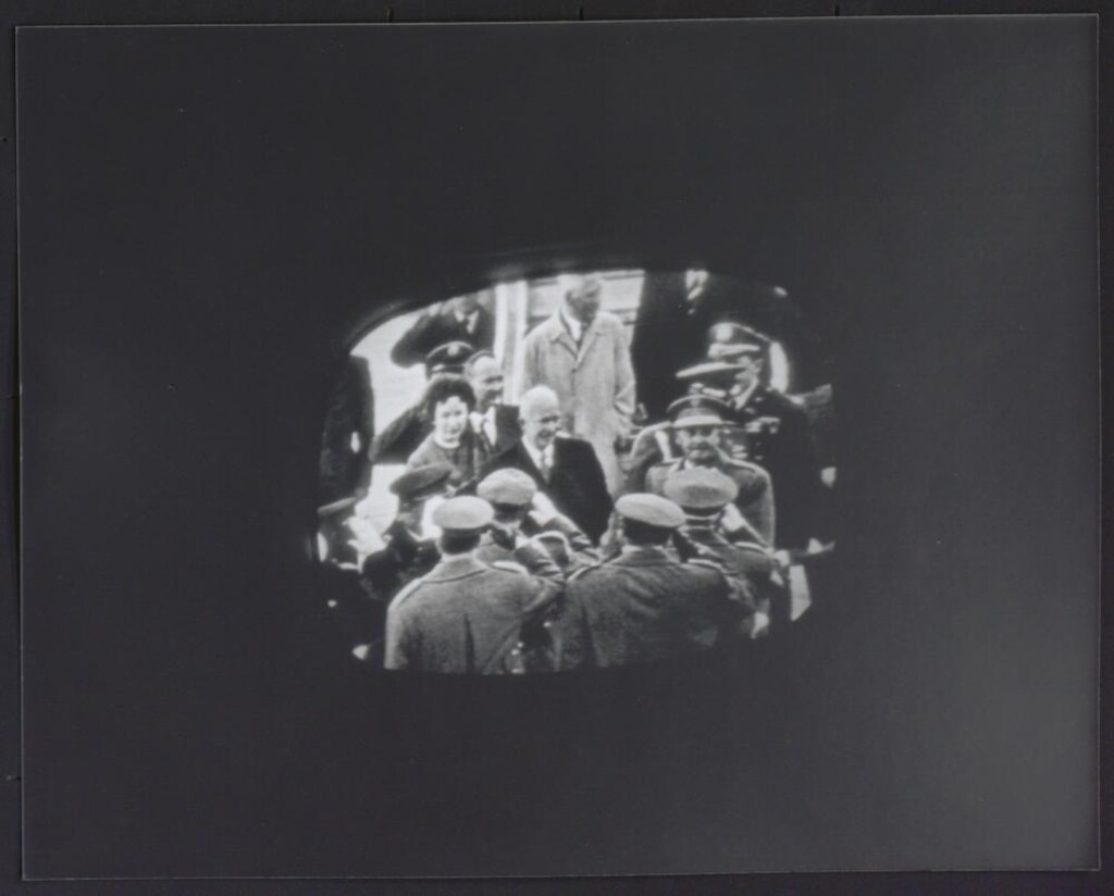 Miniatura de Eisenhower y Franco en la visita del Presidente norteamericano a España