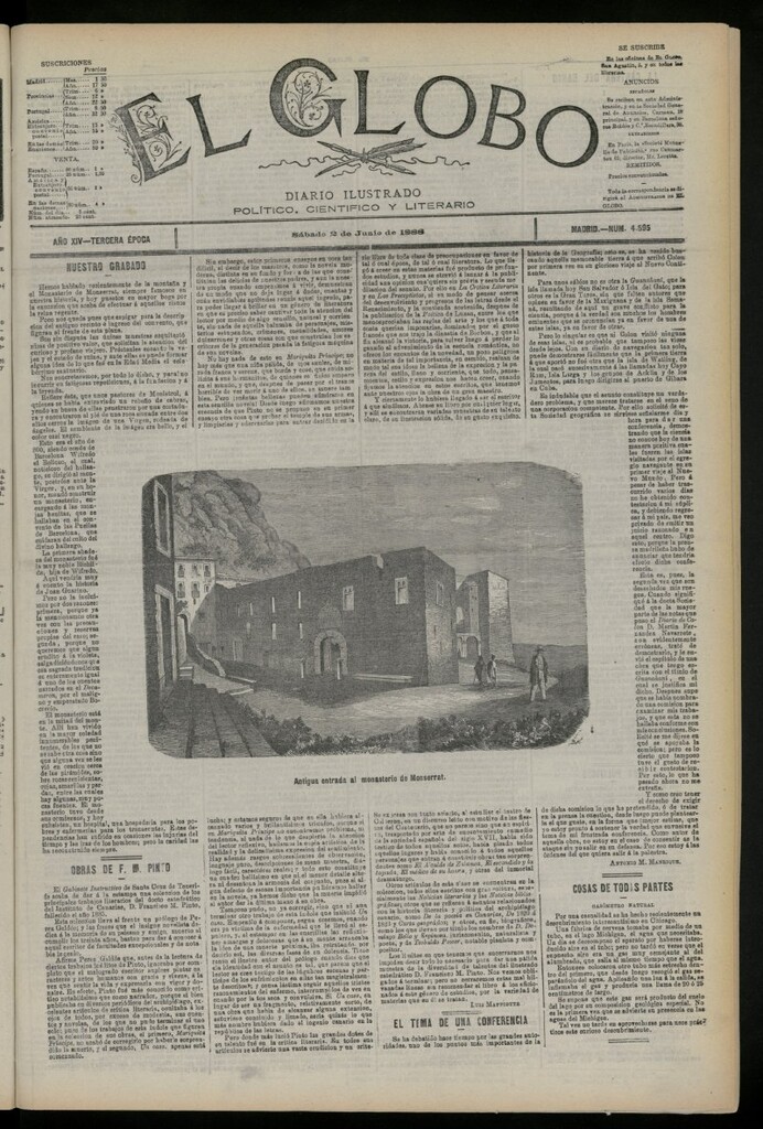 Miniatura de El Globo : diario ilustrado del 2 de junio de 1888, nº 4595