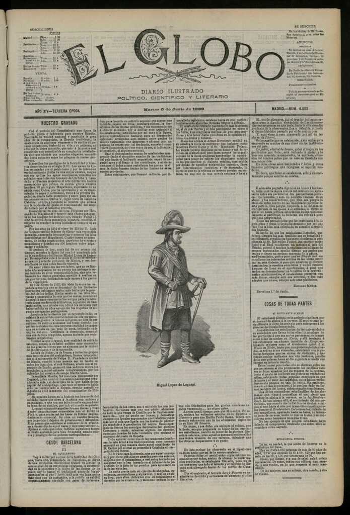 Miniatura de El Globo : diario ilustrado del 5 de junio de 1888, nº 4598