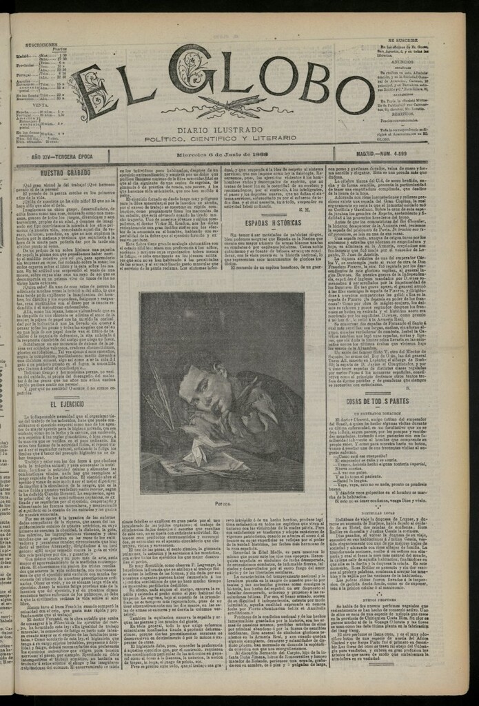 Miniatura de El Globo : diario ilustrado del 6 de junio de 1888, nº 4599