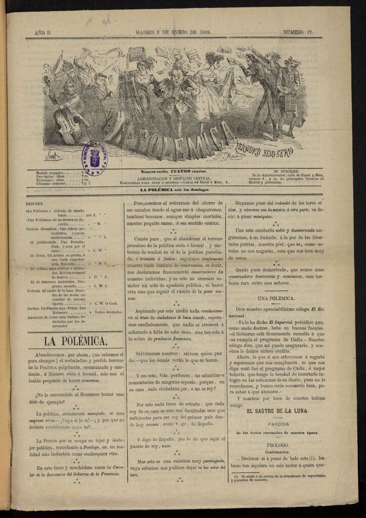 Miniatura de La Polémica: periódico semi-serio