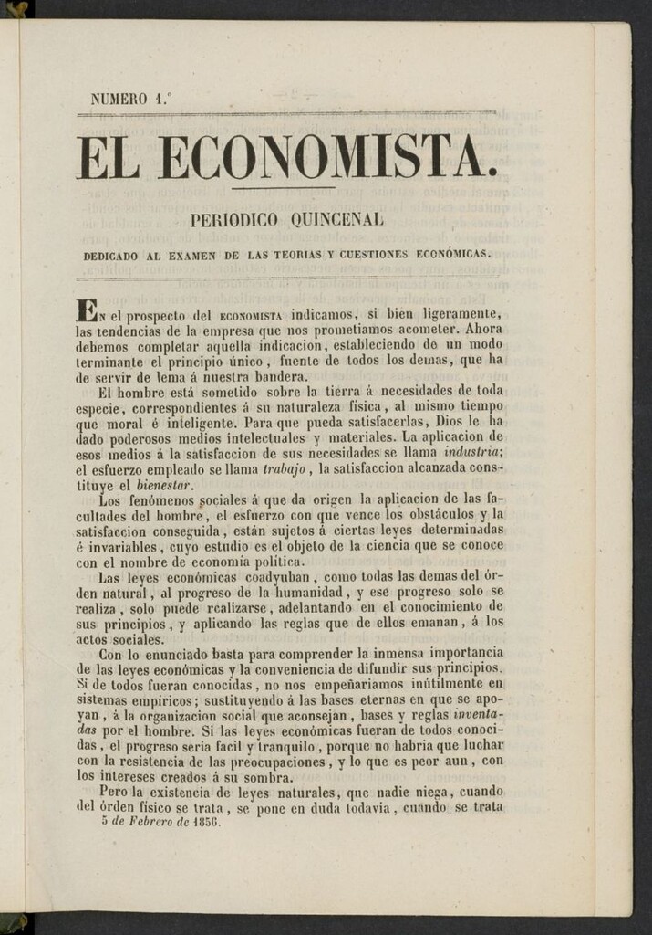Miniatura de El Economista: periódico quincenal