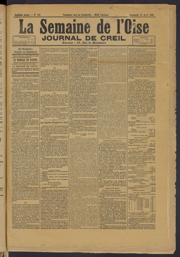 Miniatura de La Semaine de L´Oise: journal de Creil