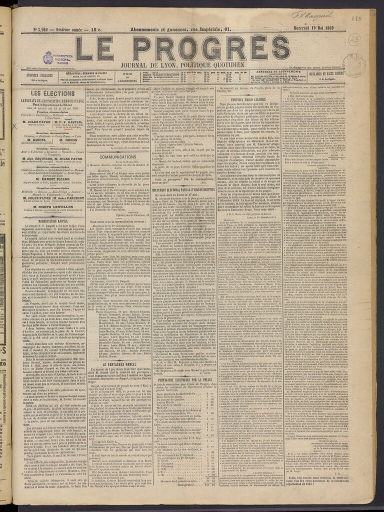 Miniatura de Le Progrès: journal de Lyon, politique quotidien
