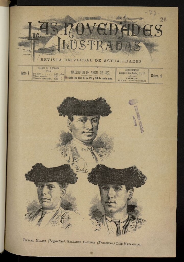 Miniatura de Las Novedades Ilustradas: revista universal de actualidades