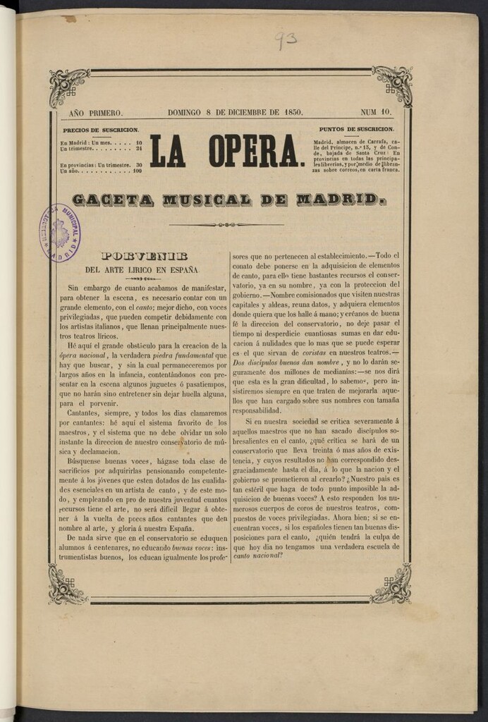 Miniatura de La Ópera: gaceta musical de Madrid