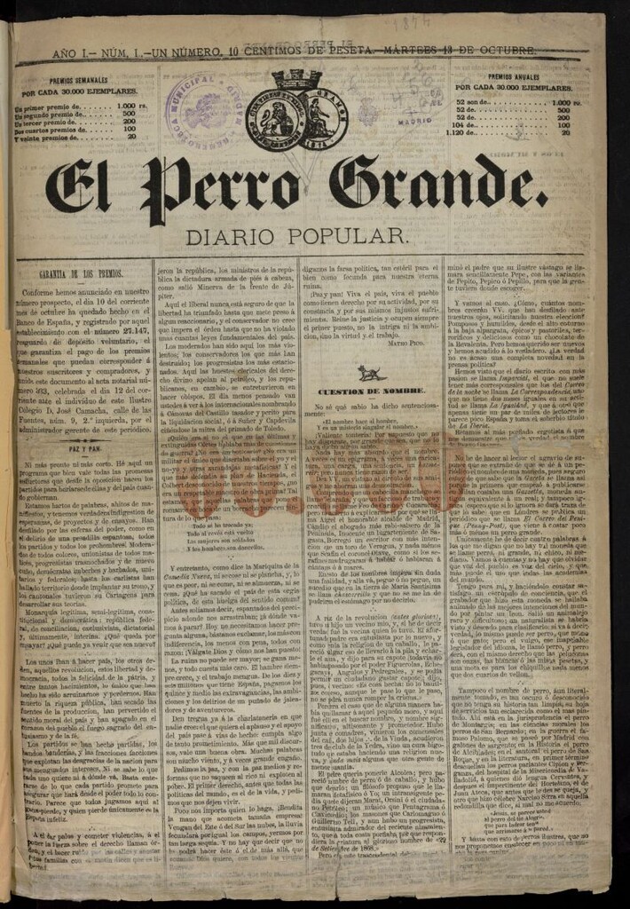 Miniatura de El Perro Grande: diario popular