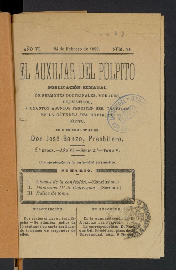 Miniatura de El Auxiliar del Púlpito