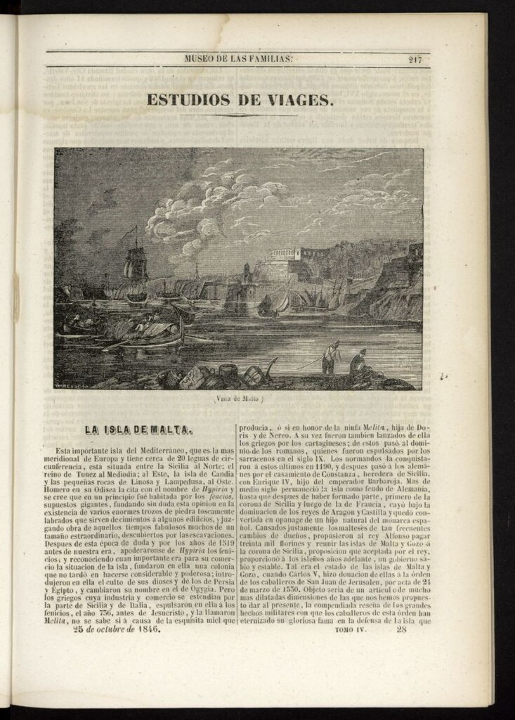 Miniatura de Museo de las familias: periódico mensual del 25 de octubre de 1846