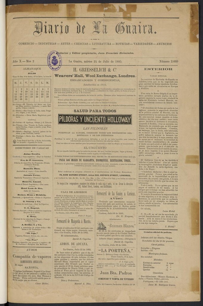 Miniatura de Diario de las Guairas