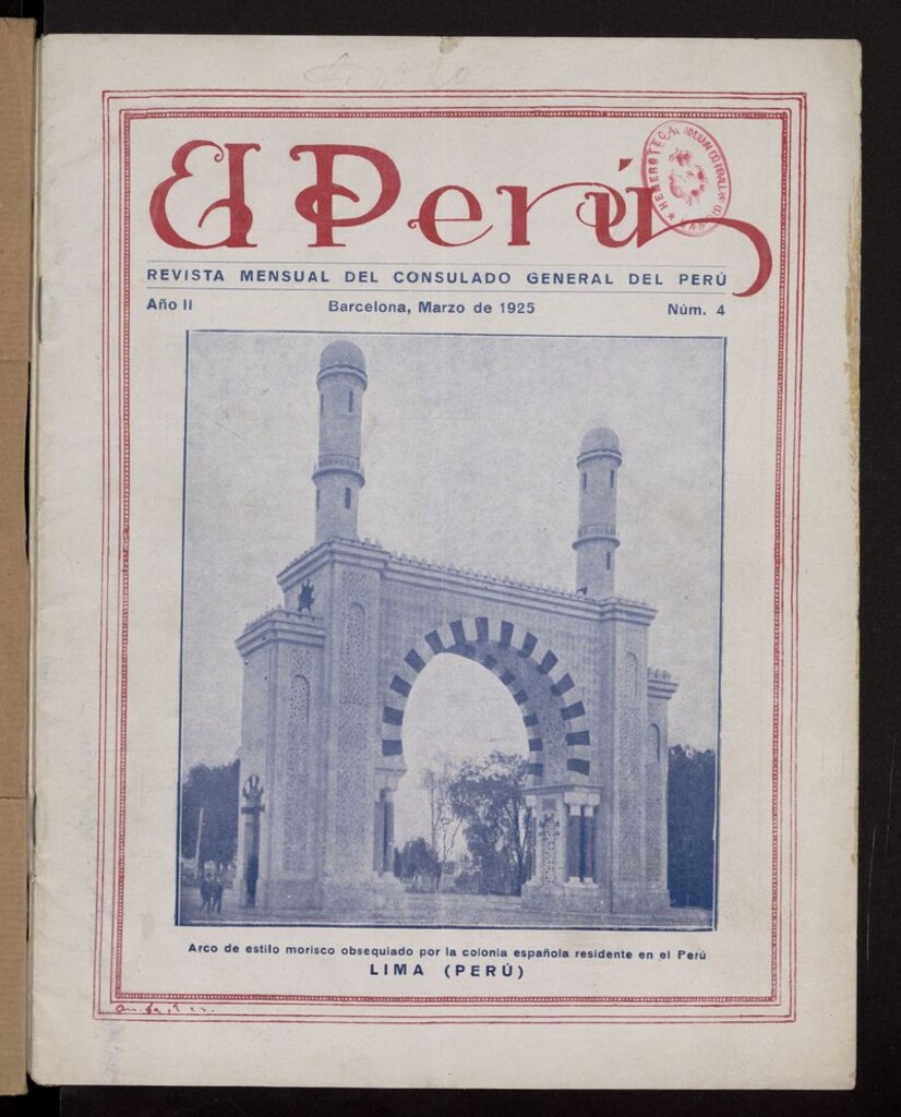 Miniatura de El Perú: revista mensual del Consulado General del Perú