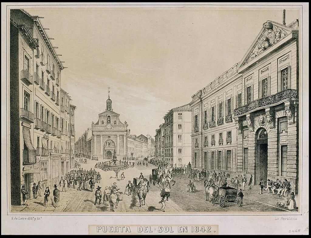 Miniatura de Puerta del Sol en 1842
