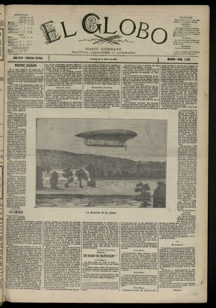Miniatura de El Globo : diario ilustrado del 31 de enero de 1892, nº 5930