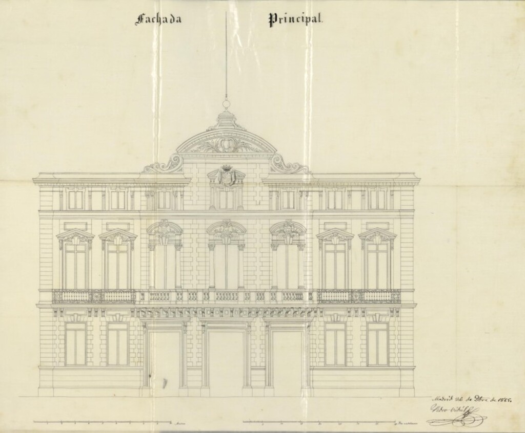 Miniatura de Expediente de construcción instruido a instancia del Marqués de Portugalete para construir de nueva planta en los terrenos sitos entre el Paseo del Prado y la Posesión del Buen Retiro, en la calle Alcalá s/n