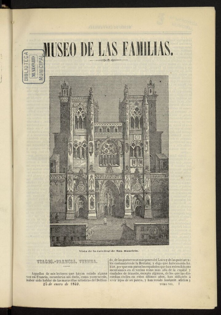 Miniatura de Museo de las familias: periódico mensual del 25 de enero de 1849