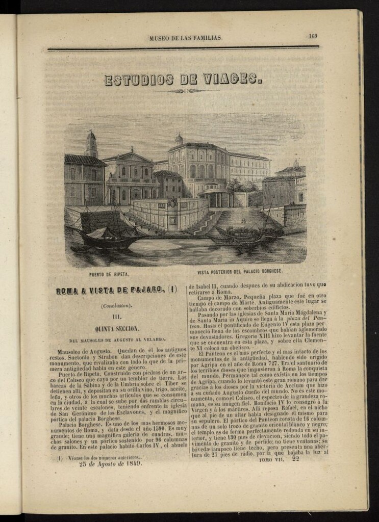 Miniatura de Museo de las familias: periódico mensual del 25 de agosto de 1849