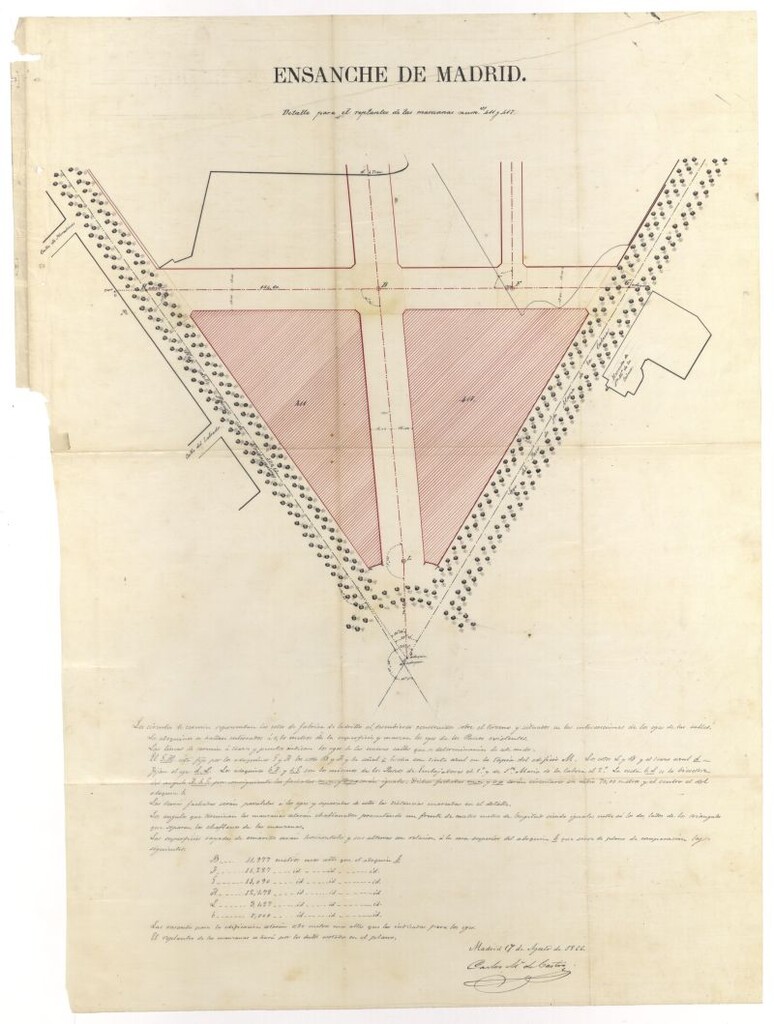 Miniatura de D. Dionisio Mª y D. Emilio Ayllón y Altolaguirre, para la formación de un Barrio de obreros y artesanos, denominado Sta. María de la Cabeza , en las manzana 411 y 417.