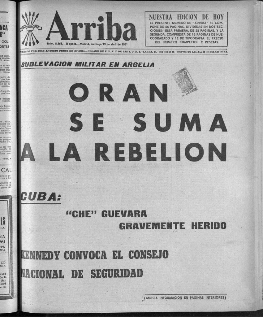Miniatura de Arriba del 23 de abril de 1961