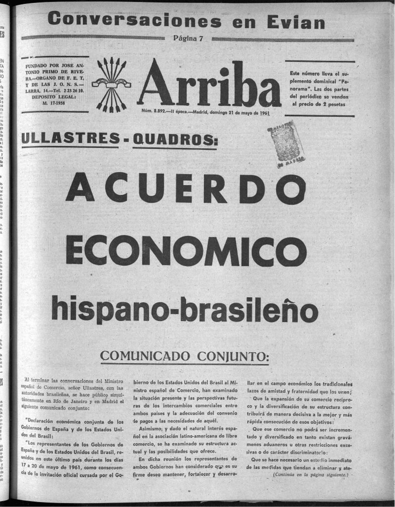 Miniatura de Arriba del 21 de mayo de 1961