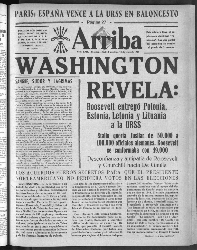 Miniatura de Arriba del 18 de junio de 1961