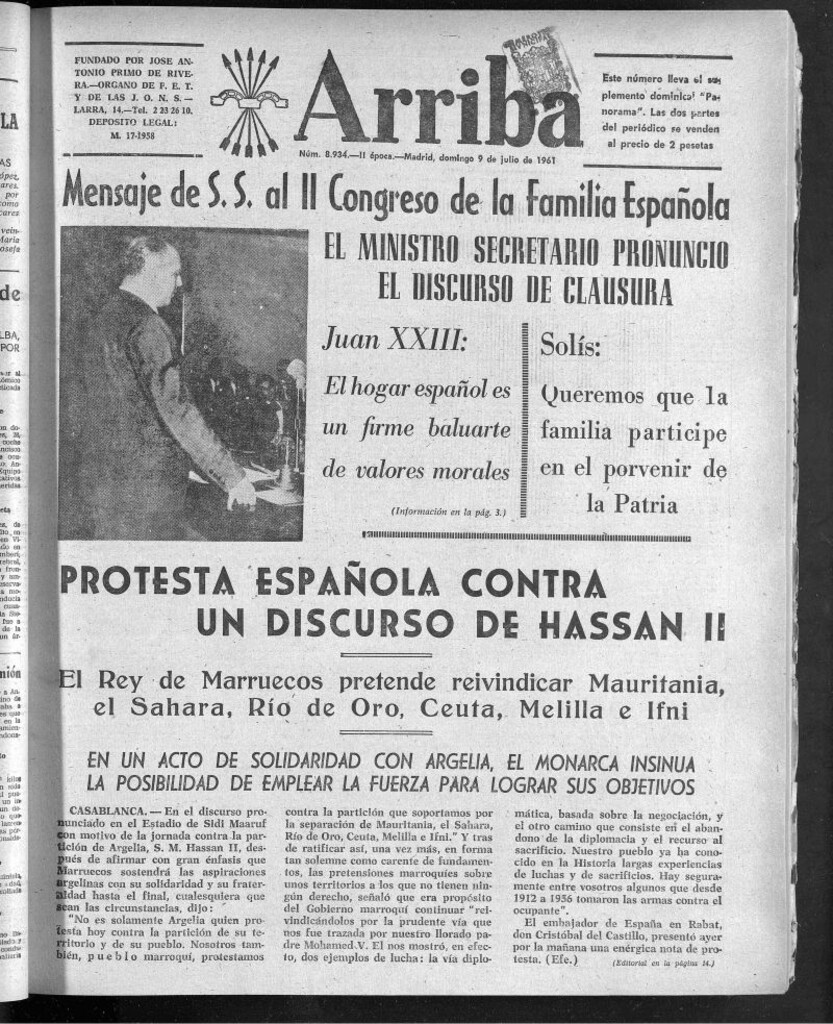 Miniatura de Arriba del 9 de julio de 1961