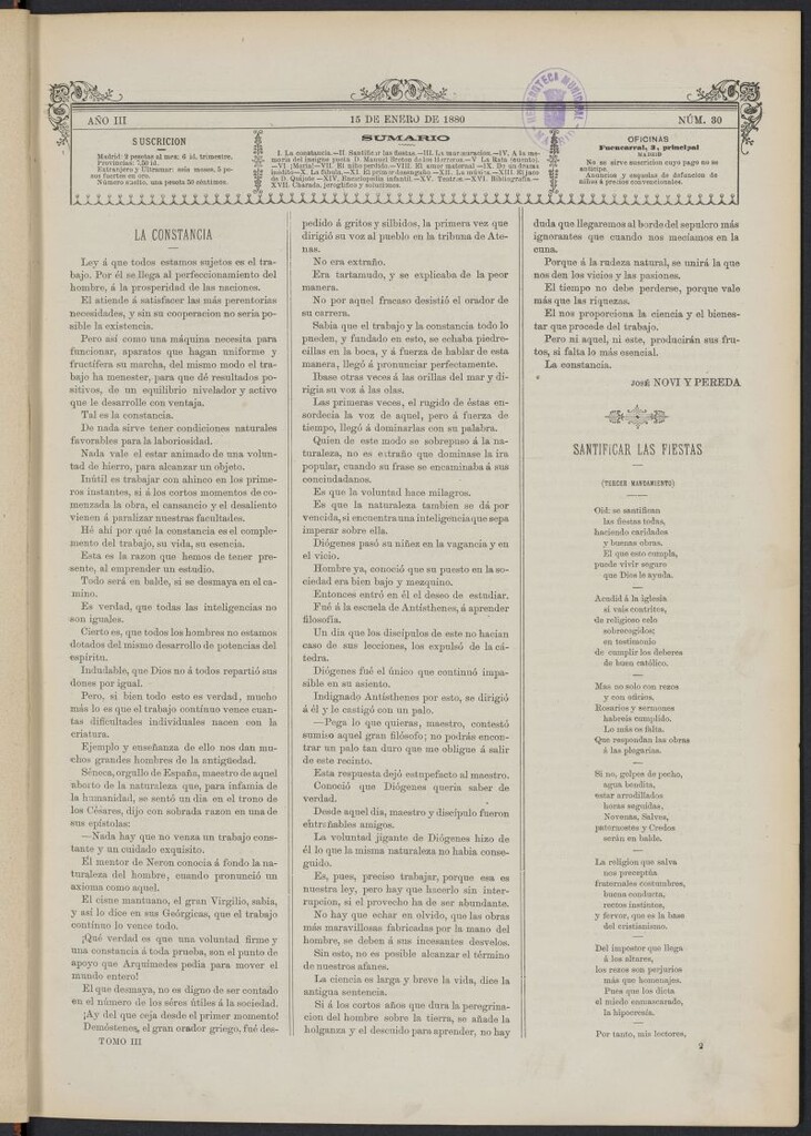 Miniatura de La Ilustración de los Niños del 15 de enero de 1880, nº 30