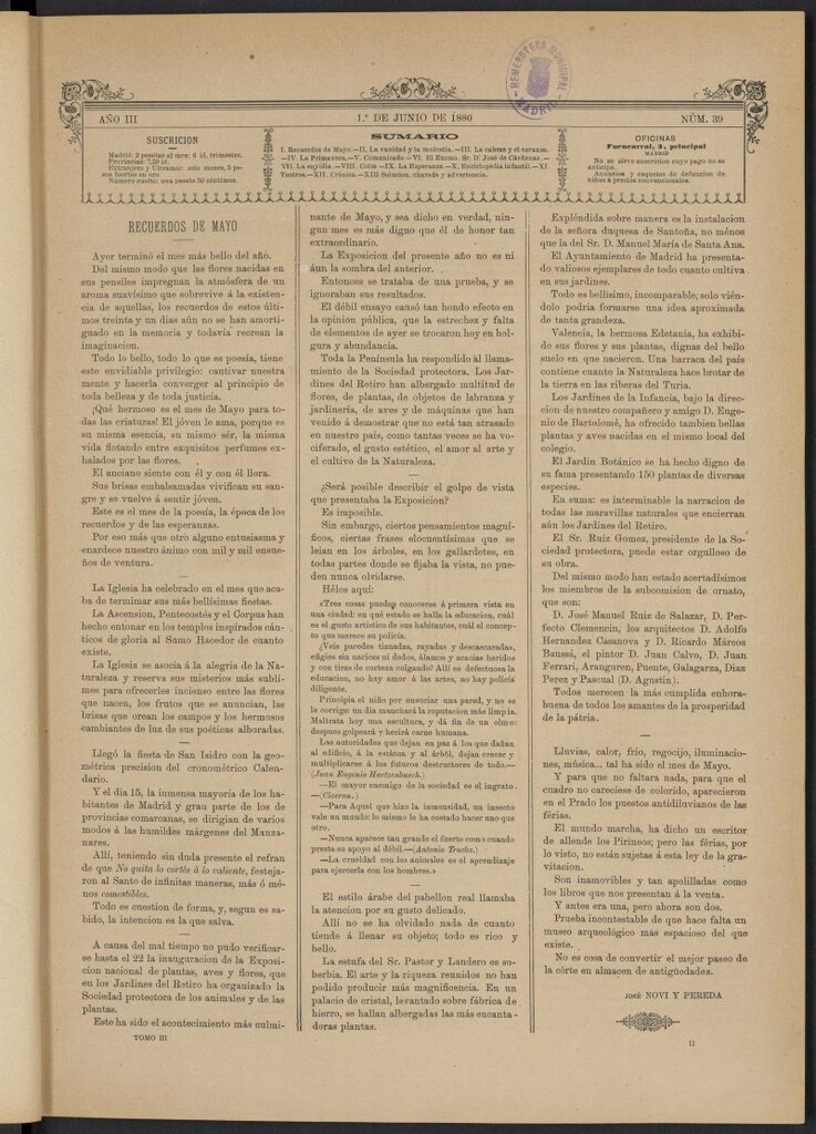 Miniatura de La Ilustración de los Niños del 1 de junio de 1880, nº 39