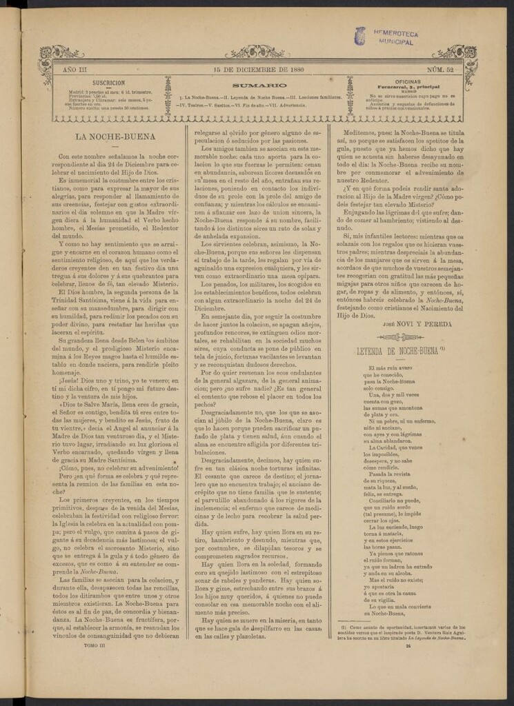 Miniatura de La Ilustración de los Niños del 15 de diciembre de 1880, nº 52