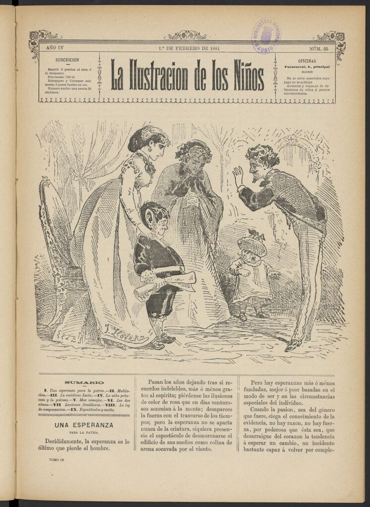 Miniatura de La Ilustración de los Niños del 1 de febrero de 1881, nº 55
