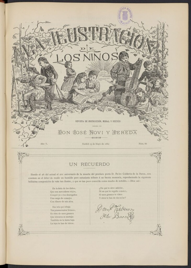 Miniatura de La Ilustración de los Niños del 15 de mayo de 1882, nº 86