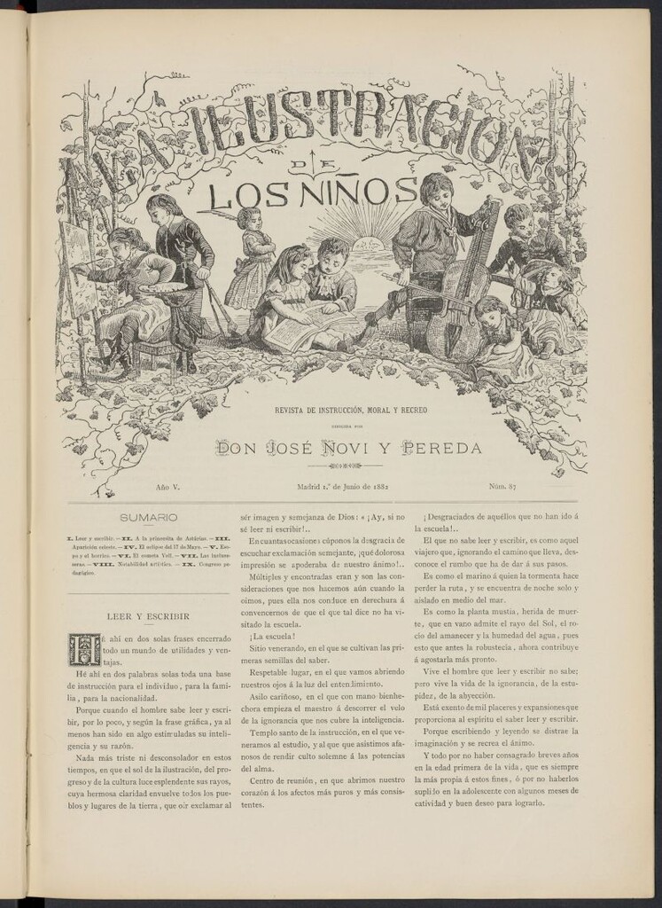 Miniatura de La Ilustración de los Niños del 1 de junio de 1882, nº 87