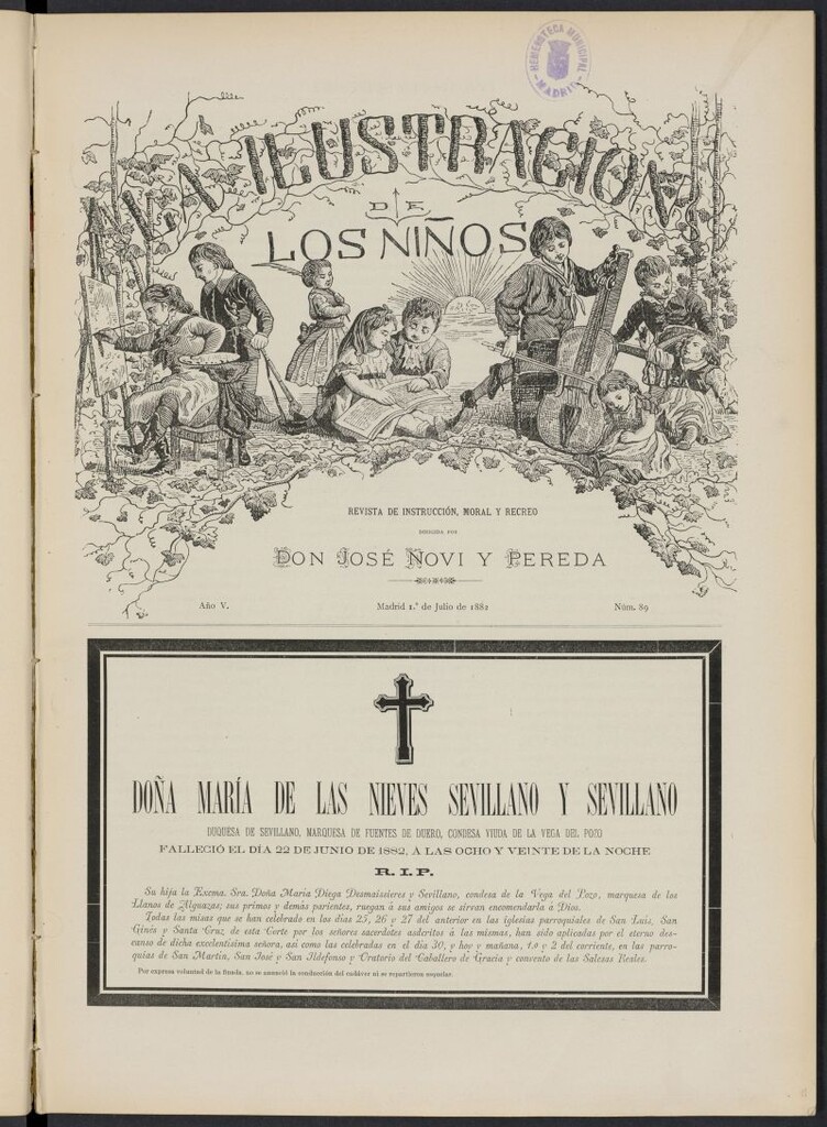 Miniatura de La Ilustración de los Niños del 1 de julio de 1882, nº 89