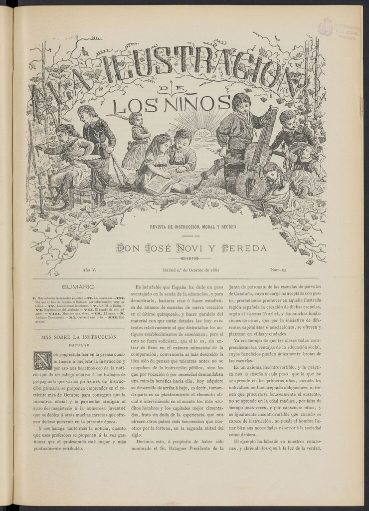 Miniatura de La Ilustración de los Niños del 1 de octubre de 1882, nº 95