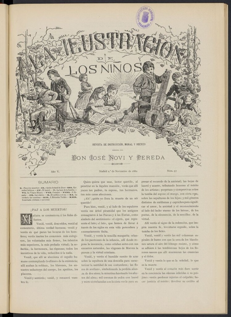 Miniatura de La Ilustración de los Niños del 1 de noviembre de 1882, nº 97