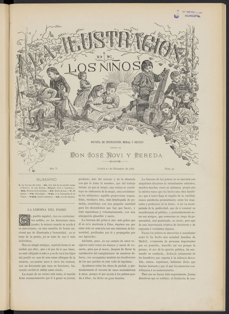 Miniatura de La Ilustración de los Niños del 1 de diciembre de 1882, nº 99