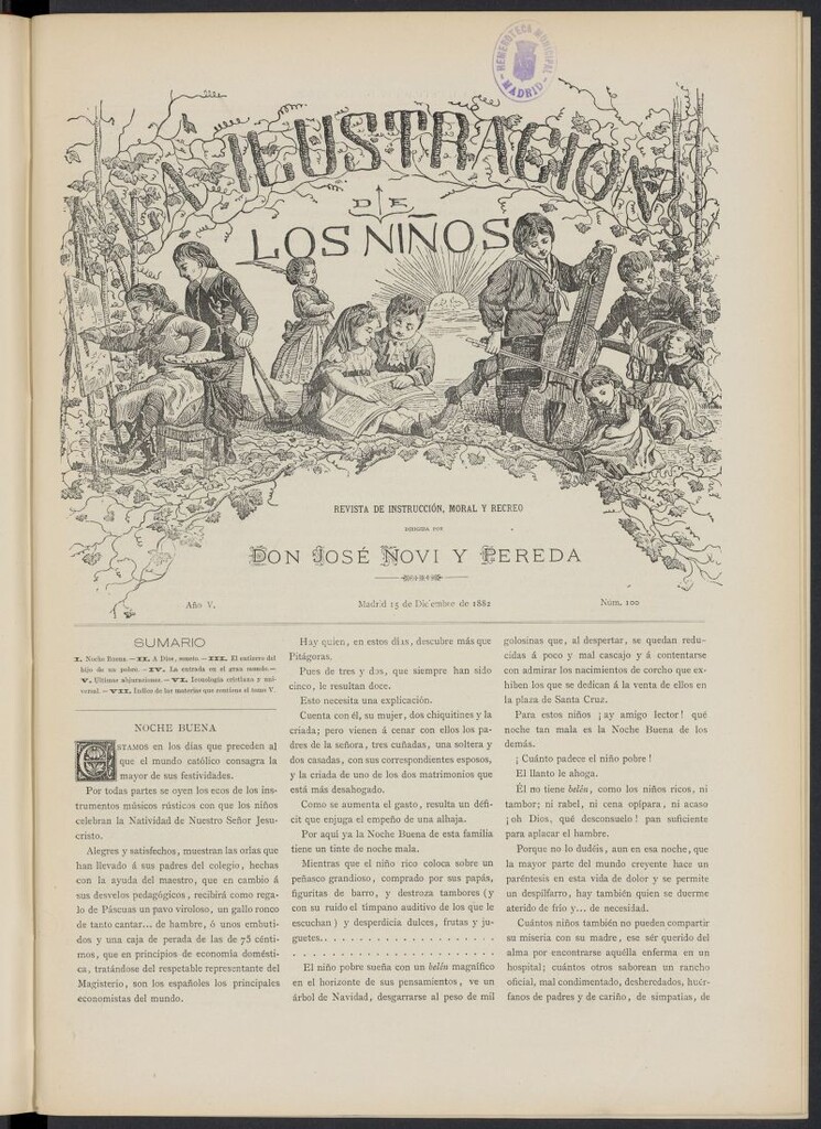 Miniatura de La Ilustración de los Niños del 15 de diciembre de 1882, nº 100