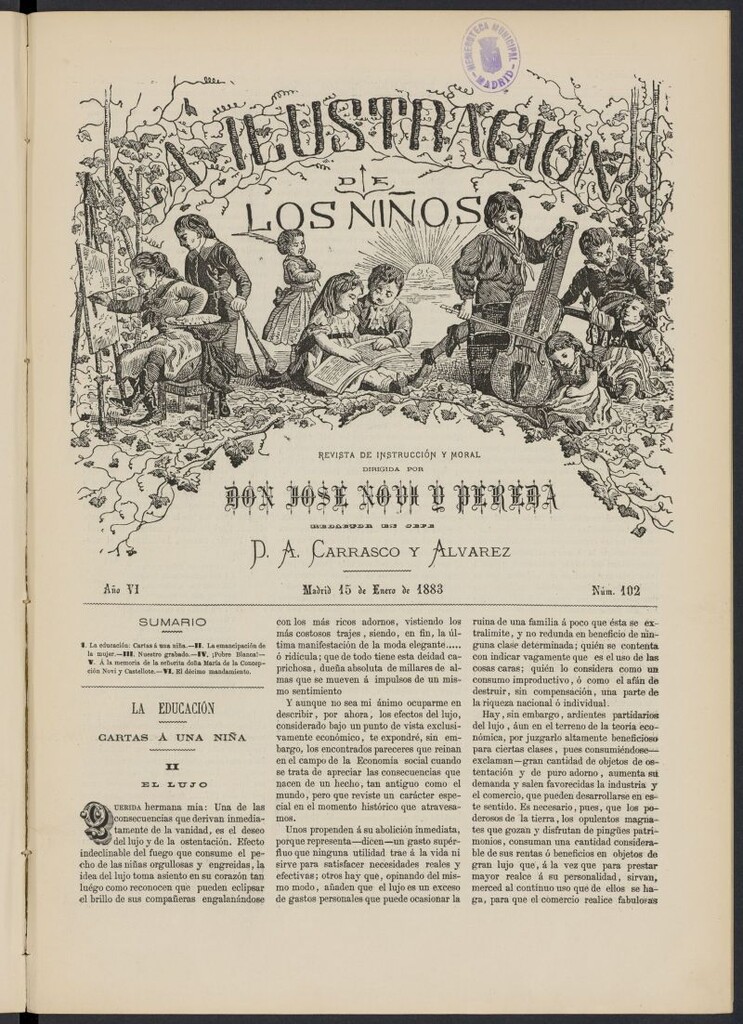 Miniatura de La Ilustración de los Niños del 15 de enero de 1883, nº 102