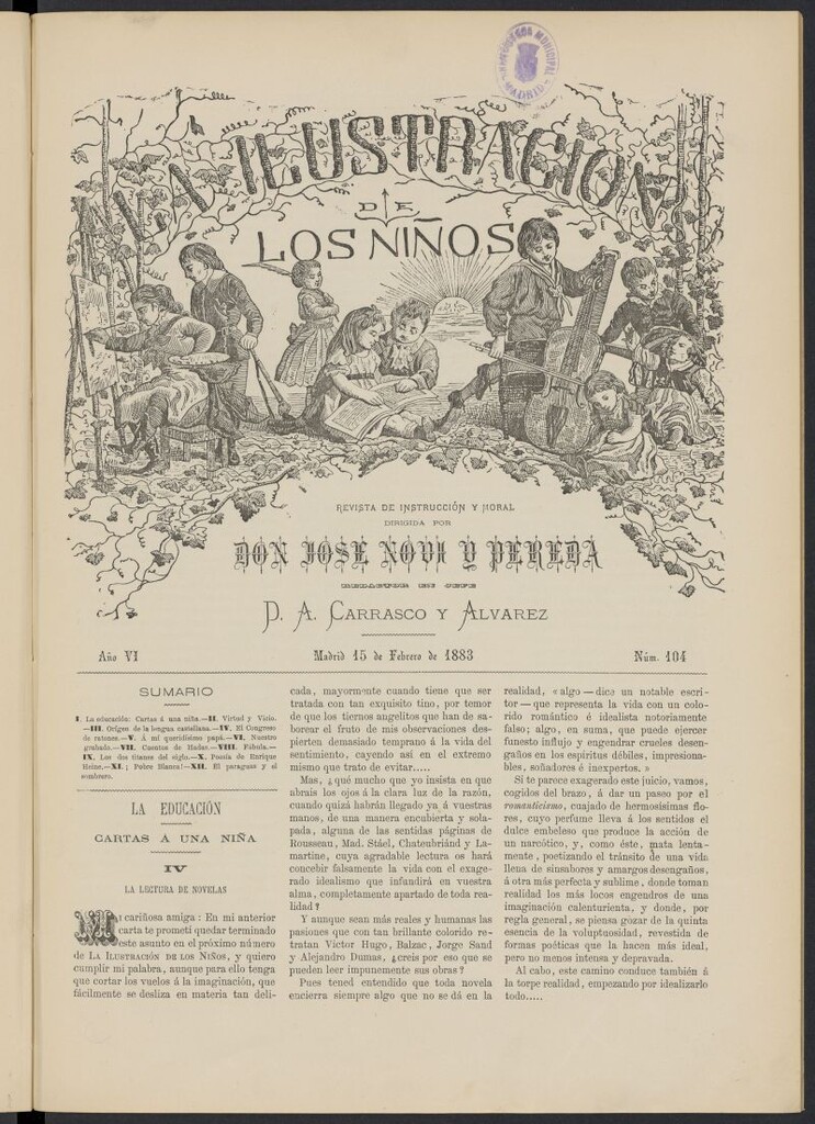 Miniatura de La Ilustración de los Niños del 15 de febrero de 1883, nº 104