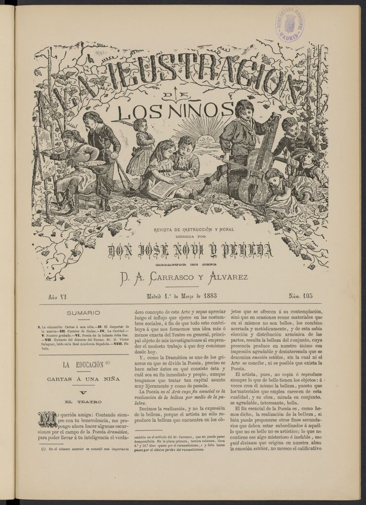 Miniatura de La Ilustración de los Niños del 1 de marzo de 1883, nº 105