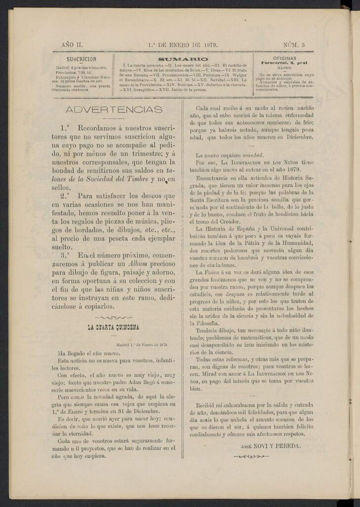 Miniatura de La Ilustración de los Niños del 1 de enero de 1879, n º 5