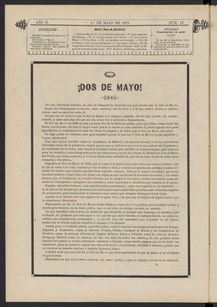 Miniatura de La Ilustración de los Niños del 1 de mayo de 1879, nº 13