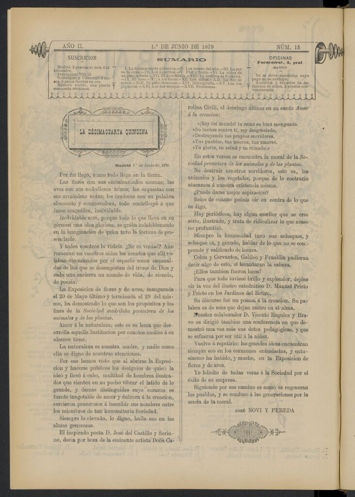 Miniatura de La Ilustración de los Niños del 1 de junio de 1879, nº 15